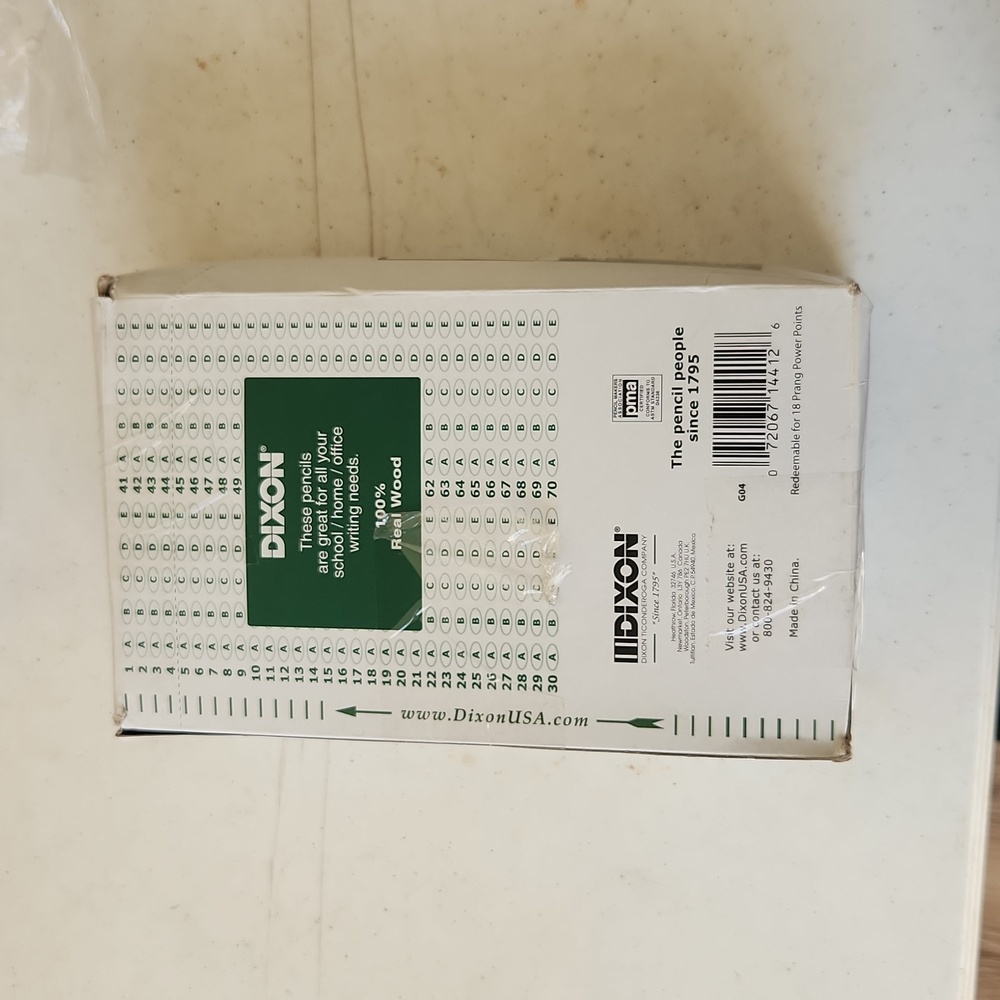 Dixon Wooden Pencil #2 HB home office school writing 100% Wood BOX of 144